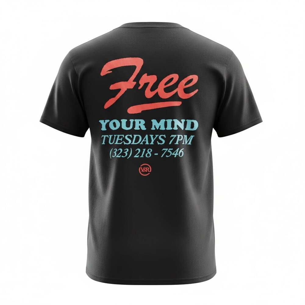 YR Free Your Mind Graphic T-Shirt Size Medium